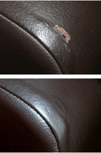 example of a scuff repair scuff chair repaired